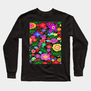 Colorful flowers everywhere Long Sleeve T-Shirt